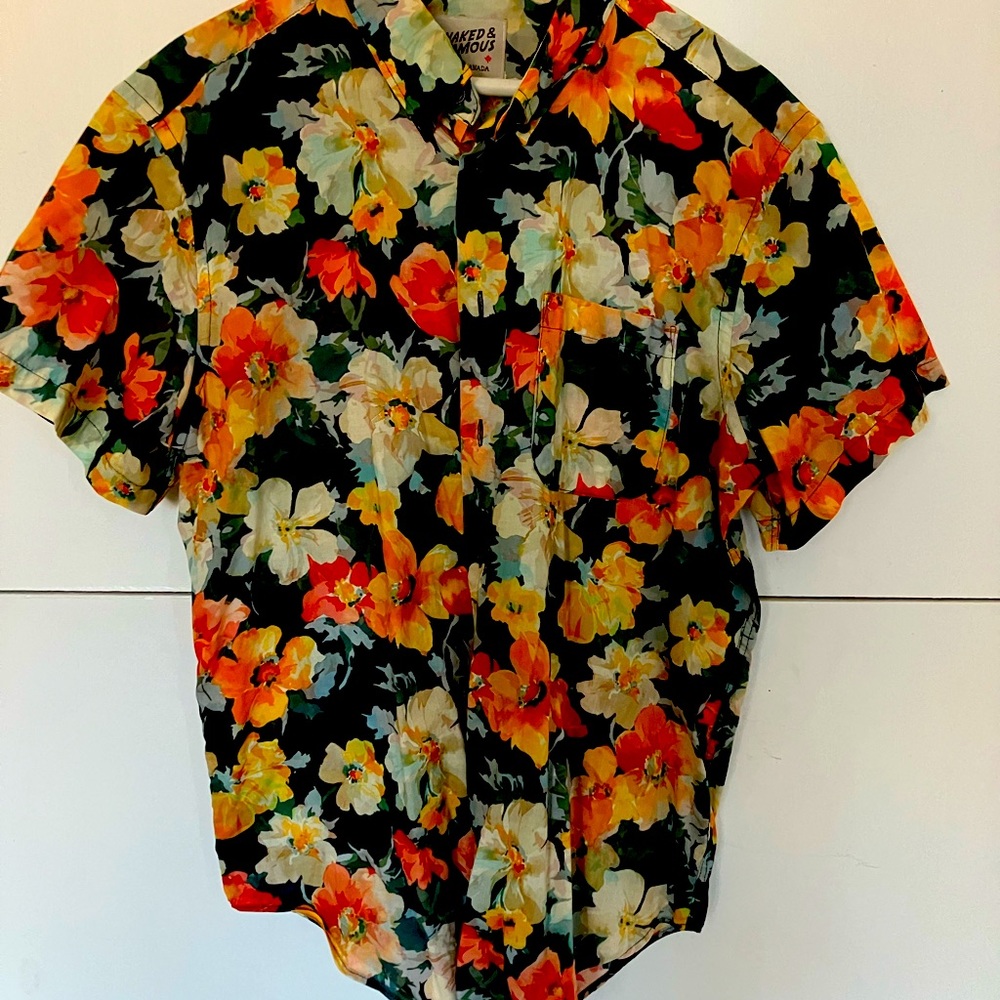 Naked and Famous Men’s Floral Cotton Shirt
